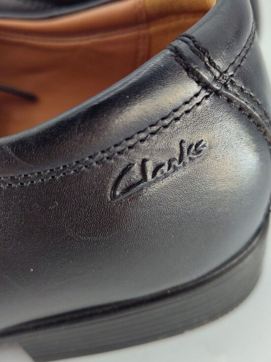 Clarks Tilden Cap Oxford Black Leather Dress Shoes Men\'s 9.5 main image 4